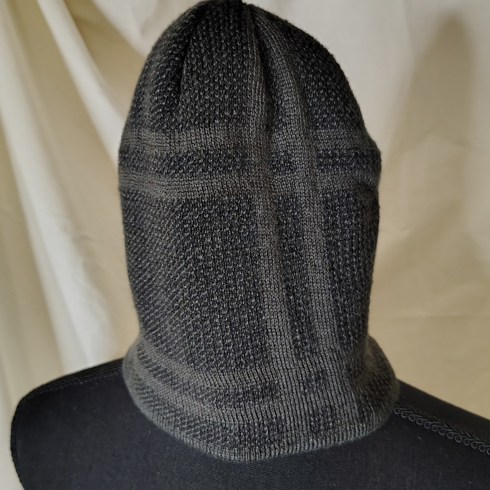 Men's Black And Gray Winter Beenie